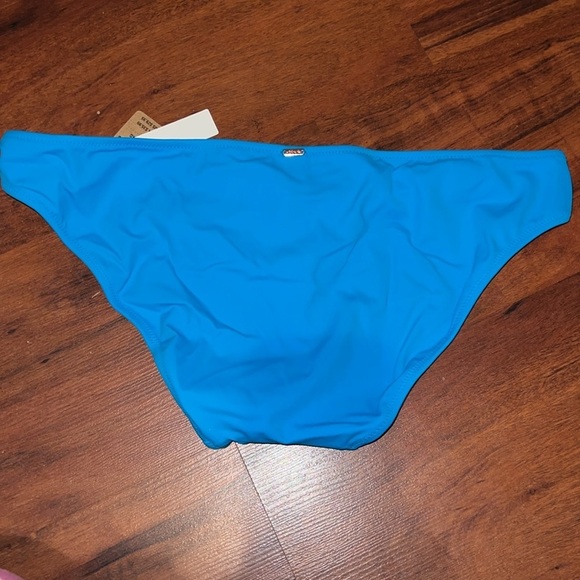 Bright blue Ruched-Front Bikini Bottom size XL mid rise - Picture 8 of 9